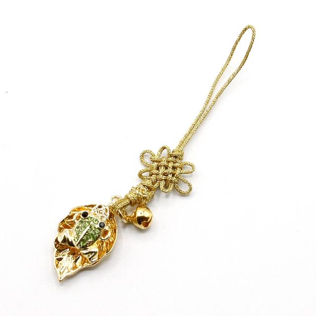 黄金の蛙のストラップ キーホルダー