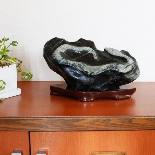 巳(蛇、へび)白蛇石の置物