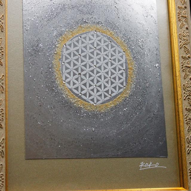 フラワーオブライフ（六芒星）の絵画