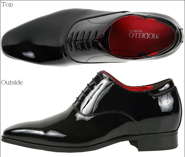 シークレットビジネスシューズ 6cmUP 本革 日本製 マドラスシューズ 内羽根 23.0cm〜 冠婚葬祭 フォーマル モデーロ modello dm7501