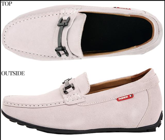 シークレットシューズ 6cmUP 23.5cm〜 メンズスニーカー スリッポン デッキシューズ ドライビングシューズ kk6-100