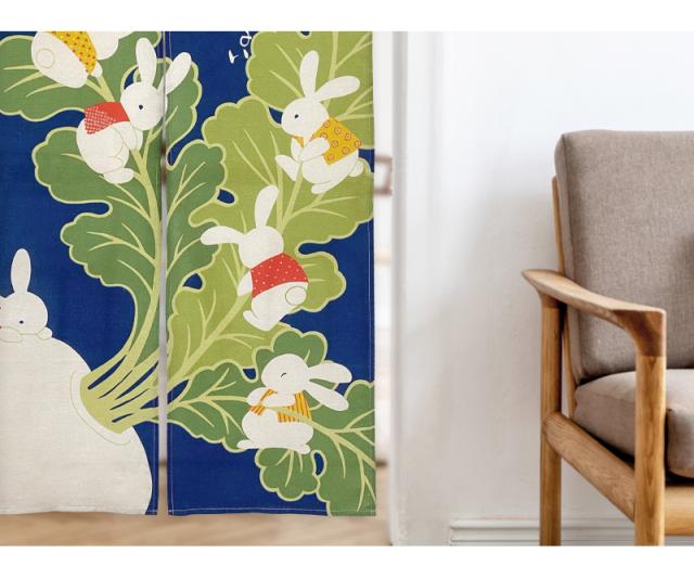 暖簾 norenn メッセージ暖簾 タペストリー カーテン パーテーション インテリア 間仕切り 目隠し 間口 和柄 和室 七福 梟 owl ふくろう フクロウ 動物 鳥  縁起物 風水 招福 吉祥 日本 福来郎 不苦労 JAPANESE NIPPON