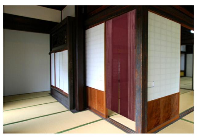 暖簾 のれん norenn カーテン 間仕切り タペストリー 和風 日本 和柄 紬 つむぎ 粋 和モダン モダン シンプル ストライプ 綿混 藍 えんじ 柚葉 ゆず japanese nippon japan