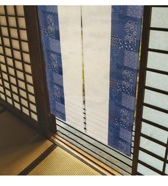 暖簾 のれん norenn カーテン 間仕切り タペストリー パーテーション インテリア 和柄 和風 和室 日本 和柄 粋 古布 古布柄 和モダン モダン 詫び寂び 綿混生地 japanese nippon