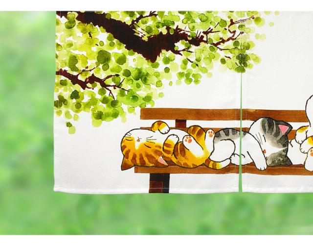 暖簾 norenn カーテン 間仕切り 仕切りカーテン メッセージ暖簾 タペストリー スクリーン 目隠し 子供部屋 かわいい 癒し ねこ ネコ 動物 アニマル にゃんこ ハチワレ メッセージ付き かわいい カジュアル ポップ ナチュラル