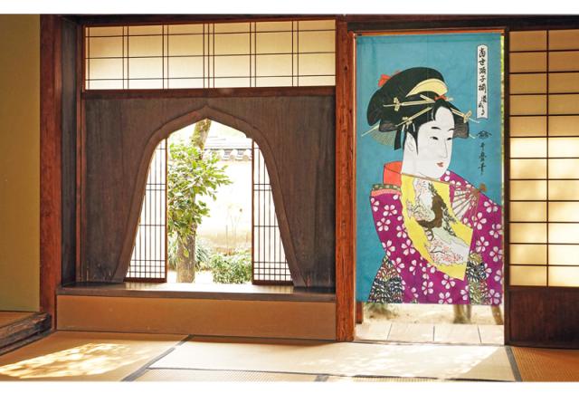 暖簾 norenn カーテン 間仕切り 仕切りカーテン スクリーン タペストリー 目隠し 和風暖簾 和風 和柄 和室 和モダン 浮世絵 絵画 日本画 美人画 インバウンド 海外 踊子 喜多川歌麿 着物