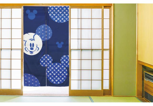 暖簾 norenn カーテン 間仕切り 仕切りカーテン スクリーン タペストリー 目隠し Disney WaltDisney ディズニーインテリア ディズニー家具 ミッキー プーさん かわいい 和風ディズニー Mickey Mouse Winnie the Pooh
