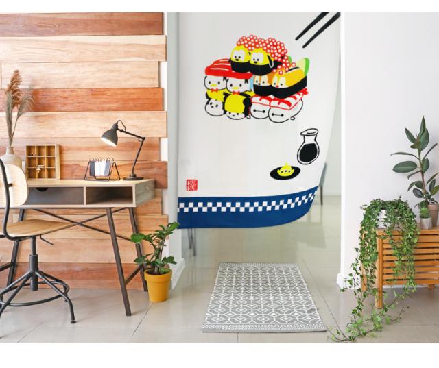 暖簾 norenn カーテン 間仕切り 仕切りカーテン スクリーン タペストリー 目隠し Disney WaltDisney ディズニーインテリア ディズニー家具 ミッキー Mickey Mouse 鮨 寿司 和風 和ディズニー