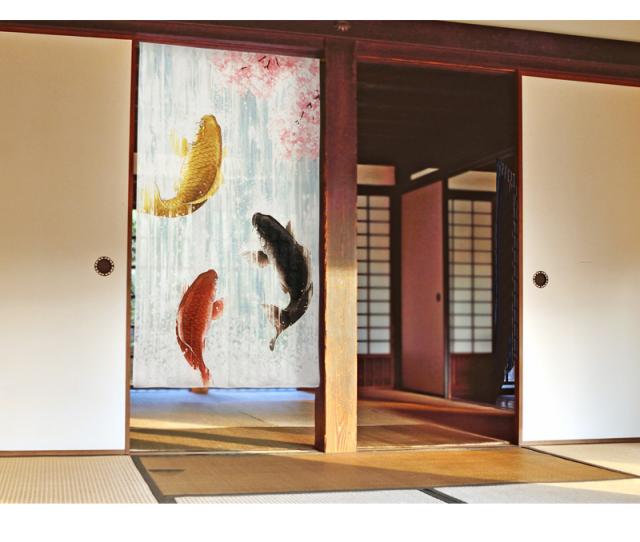 暖簾 norenn カーテン 間仕切り 仕切りカーテン タペストリー スクリーン 目隠し 仕切り 刀剣 戦国武将 武士 戦士 インバウンド 日本 将軍 侍 歴史 戦国時代 家紋 モノトーン