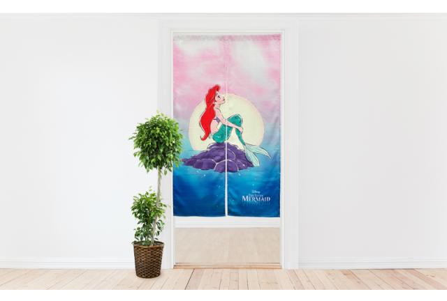 暖簾 norenn カーテン 間仕切り 仕切りカーテン ギフト 贈り物 タペストリー スクリーン 目隠し ディズニー ディズニープリンセス 人魚 アリエル リトルマーメイド 子供部屋 キッズ家具