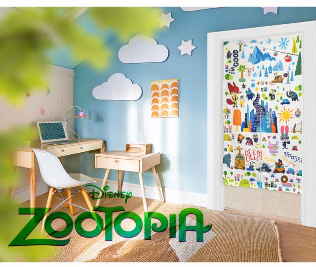 暖簾 norenn カーテン 間仕切り 仕切りカーテン ギフト 贈り物 タペストリー スクリーン 目隠し ディズニー ジュディ ニック ウォルトディズニー ズートピア2 動物 子供部屋 キッズ家具