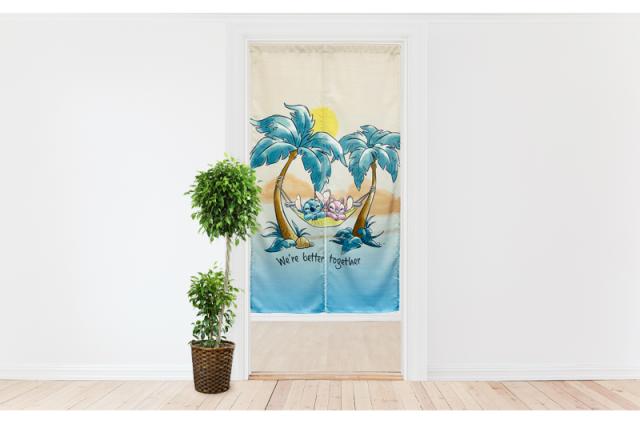 暖簾 norenn カーテン 間仕切り 仕切りカーテン ギフト 贈り物 タペストリー スクリーン 目隠し ディズニー スティッチ Stitch エンジェル ウォルトディズニー 子供部屋 キッズ家具