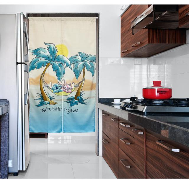 暖簾 norenn カーテン 間仕切り 仕切りカーテン ギフト 贈り物 タペストリー スクリーン 目隠し ディズニー スティッチ Stitch エンジェル ウォルトディズニー 子供部屋 キッズ家具