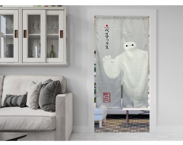 暖簾 norenn カーテン 間仕切り 仕切りカーテン ギフト 贈り物 タペストリー スクリーン 目隠し ディズニー Disney ベイマックス ロボット BAYMAX ウォルトディズニー 子供部屋 キッズ家具