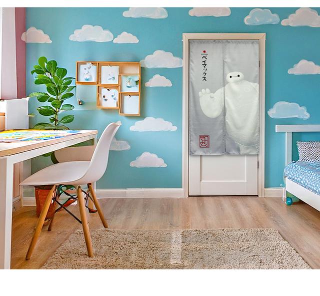 暖簾 norenn カーテン 間仕切り 仕切りカーテン ギフト 贈り物 タペストリー スクリーン 目隠し ディズニー Disney ベイマックス ロボット BAYMAX ウォルトディズニー 子供部屋 キッズ家具