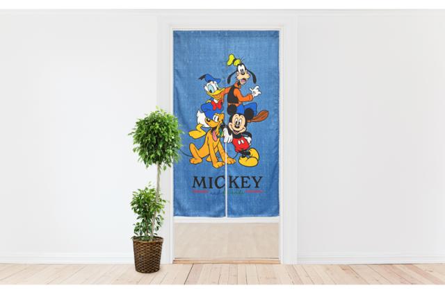 暖簾 norenn カーテン 間仕切り 仕切りカーテン ギフト 贈り物 タペストリー スクリーン 目隠し ディズニー Mickey Mouse Donald Duck Goofy Goof Pluto ウォルトディズニー 子供部屋