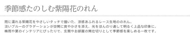 暖簾 norenn カーテン 間仕切り 仕切りカーテン タペストリー 目隠し 雨 紫陽花 花 フラワー 水彩 おしゃれ 梅雨 6月 季節 夏 初夏 さわやか 涼しげ 雨柄