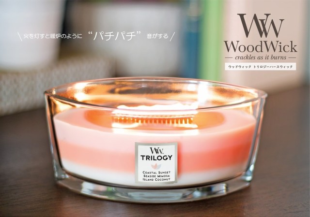 アロマ アロマキャンドル WoodWick ウッドウィック トリロジーハース ...