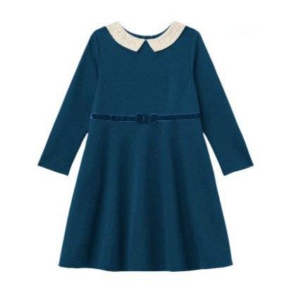 ワンピース キッズ リボン フレア 膝丈 期間限定 長袖 レース 入園式 子供服 フォーマル 秋冬 入学式 卒園式 卒業式 冬スペシャルセ