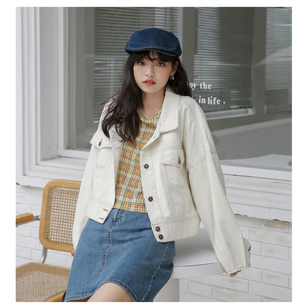 新品】カットオフショートGジャン グレー