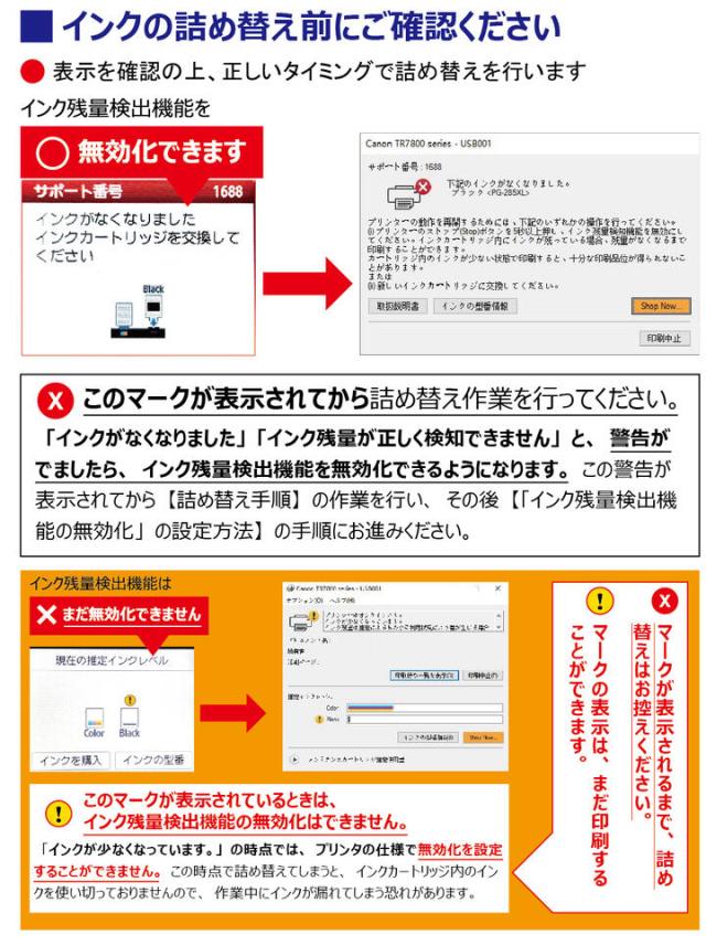 詰め替えインク CANON