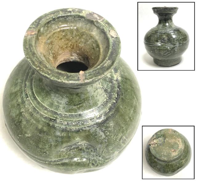 中国・後漢時代 1世紀 漢緑釉 緑釉壷 伝世品焼物 保証 ウブ品 WWTT041 中国・後漢時代 1世紀 漢緑釉 緑釉壷 伝世品焼物 保証 ウブ品