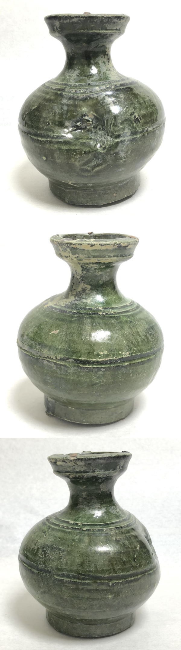 送料無料】中国・後漢時代 1世紀 漢緑釉 緑釉壷 伝世品焼物 保証