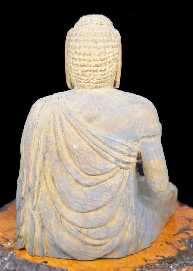 【送料無料】 古美術 釈迦様像 Buddha 木彫り 置物 釈迦如来 古仏像 
