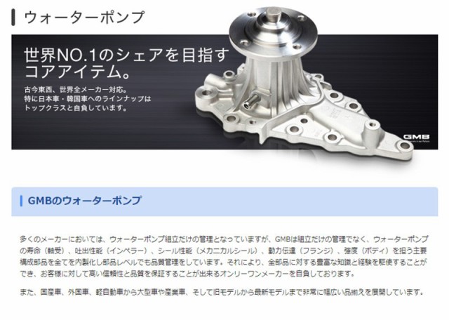 ノア ヴォクシー AZR60G AZR65G GMB ウォーターポンプ 外ベルト 1本 バンドー H16.08〜H19.06 送料無料