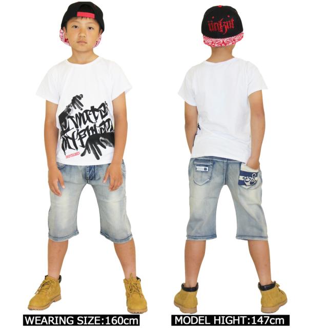 キッズ デニム ハーフパンツ