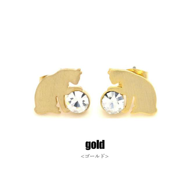 ピアス 猫 ストーン