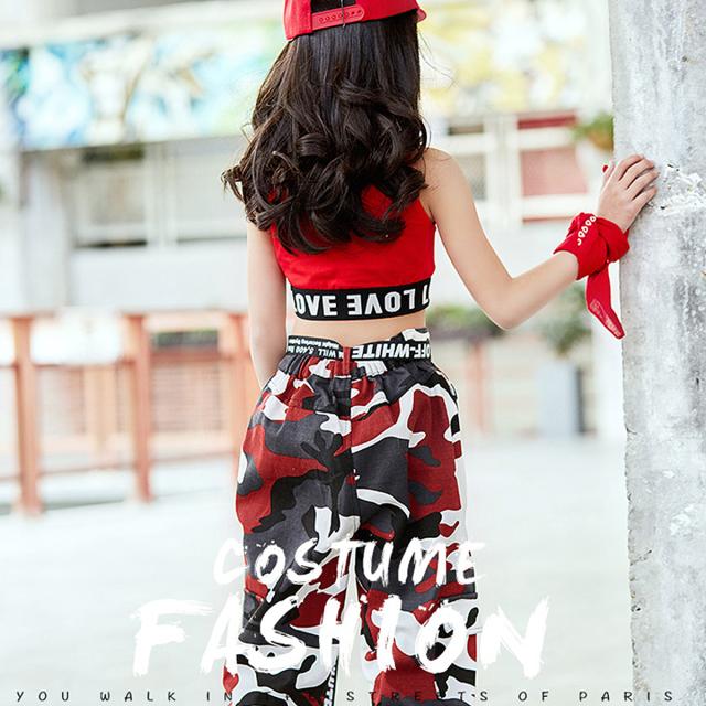 キッズ ダンス 衣装 迷彩 パンツ