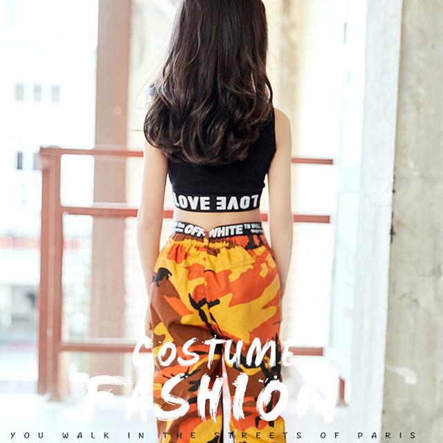 キッズ ダンス 衣装 迷彩 パンツ