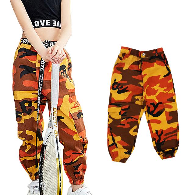 キッズ ダンス 衣装 迷彩 パンツ