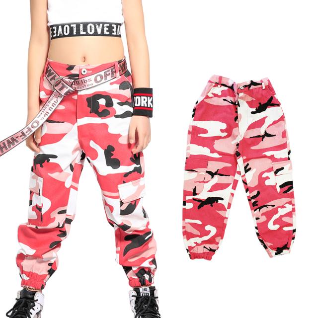 キッズ ダンス 衣装 迷彩 パンツ