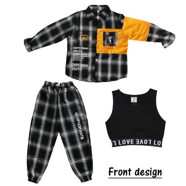 子供 ダンス 衣装 チェック セットアップ