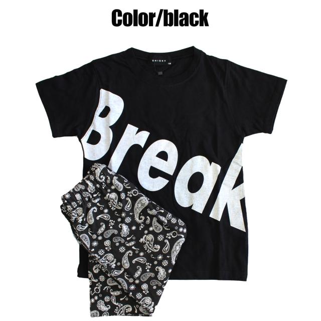 キッズ ダンス 衣装 ペイズリー柄 セットアップ