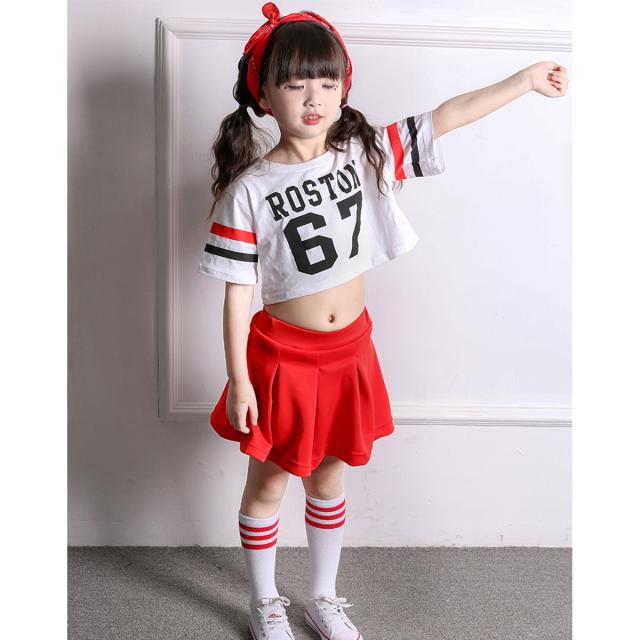 キッズ ダンス 衣装 チアガール 薄手