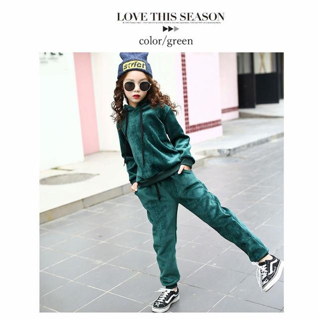 子供  キッズ ダンス 衣装 ベロア セットアップ