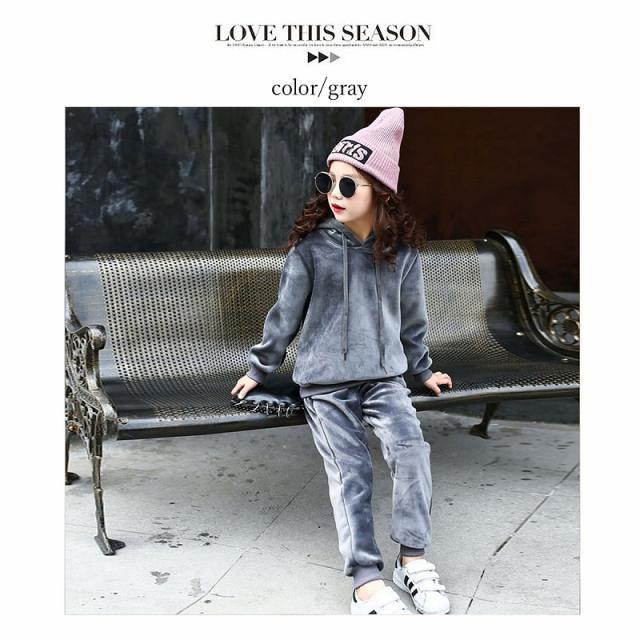 子供  キッズ ダンス 衣装 ベロア セットアップ