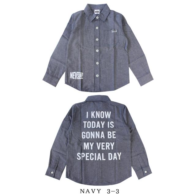 子供 ダンス 長袖 NEV SURF シャンブレーシャツ