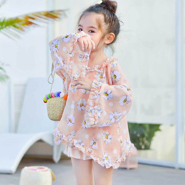 キッズ 水着 セパレート フリル 女の子