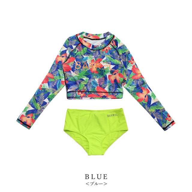 子供 女の子 水着 ビキニ 花柄 ボタニカル柄