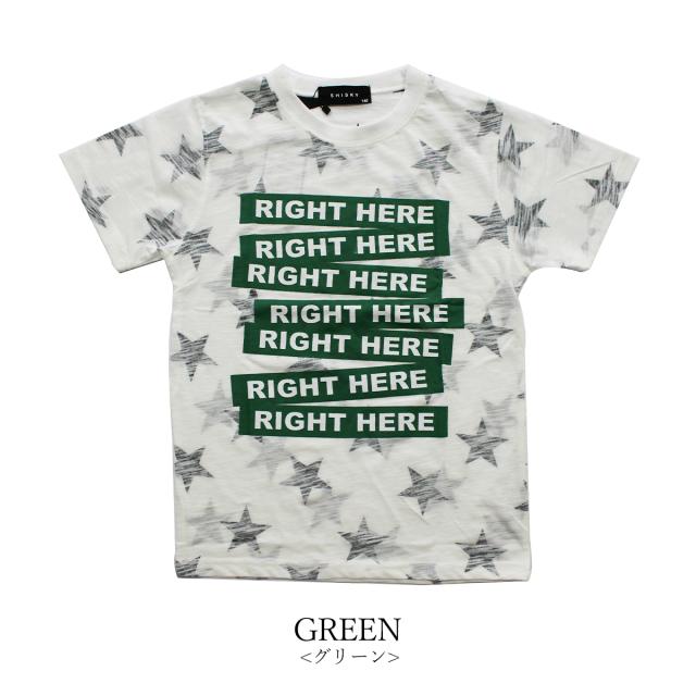 子供 SHISKY 星 総柄 Ｔシャツ