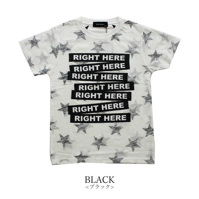 子供 SHISKY 星 総柄 Ｔシャツ