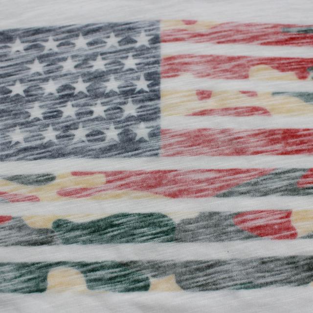 子供 SHISKY 迷彩 星条旗 Ｔシャツ