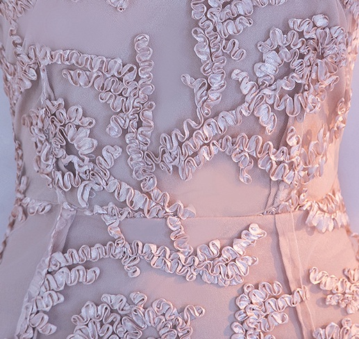 半袖 ひざ丈 柄ワンピース ドレス ピンクベージュ パーティドレス 結婚式ドレス 送料無料 生地