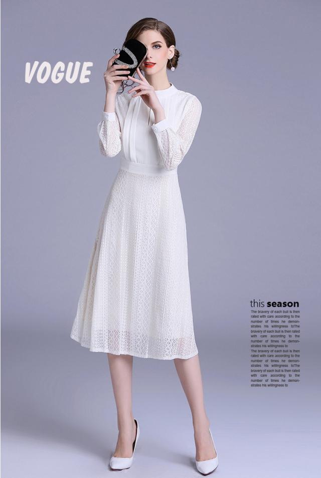 袖あり 白レース ドレス 代 ドレス 50代 ワンピース ドレス ワンピース 同窓会服装 ワンピース ショッピングレディースファッション お呼ばれ 結婚式 30代 40代 大きいサイズ 親族 演奏会 フォーマル 韓国