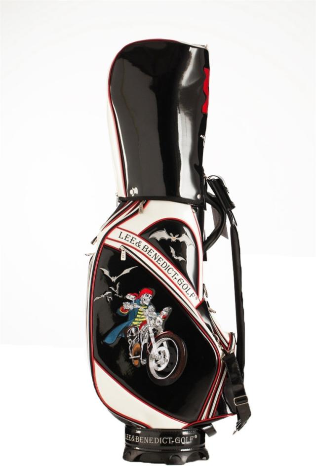 レディース向け LEE BENEDICT GOLF キャディバッグ ホワイト Lee Benedict Golf キャディバッグ L&B ゴルフバック キャディー