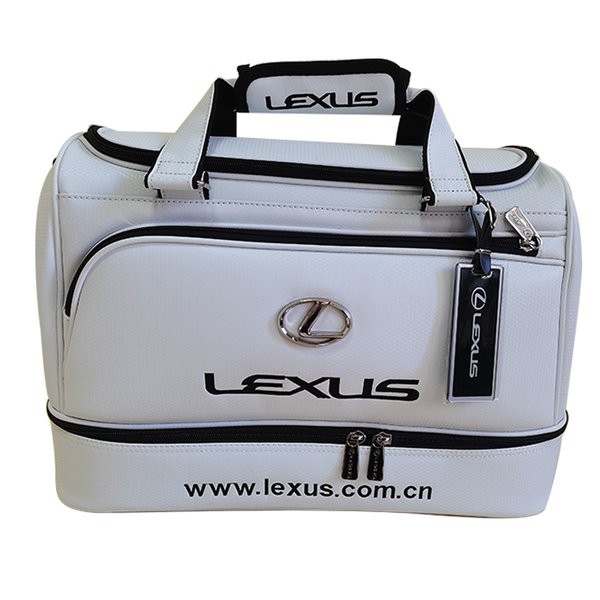 美品 LEXUS カーボン ボストンバッグ ポーチ付き メンズ レクサス